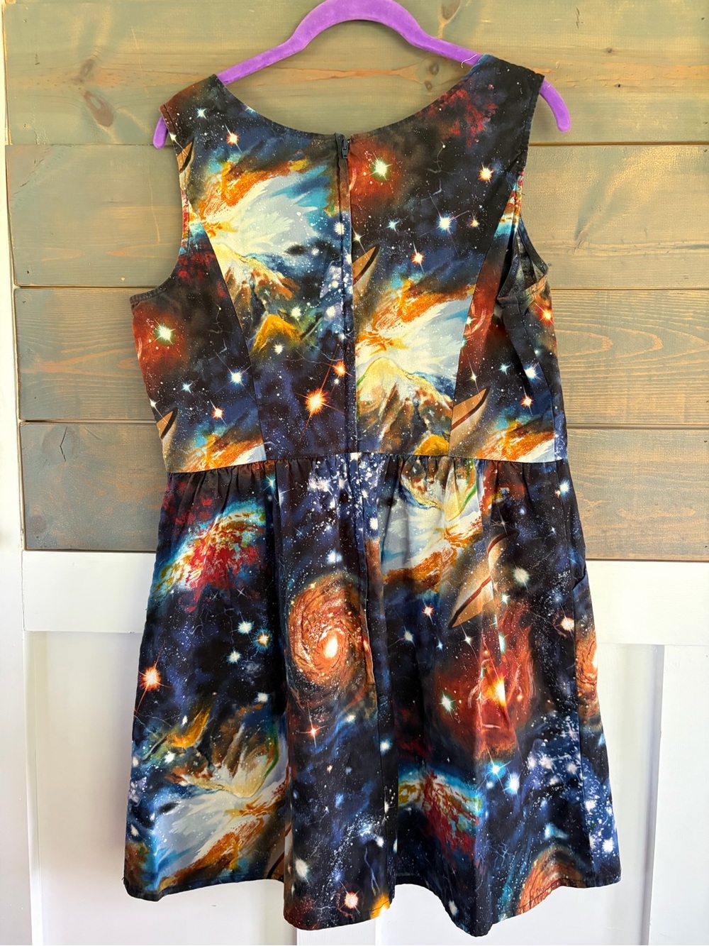 ModCloth Nebula The Way I Galaxy It Dress XL like new outer space Ms Frizzle - Picture 8 of 9